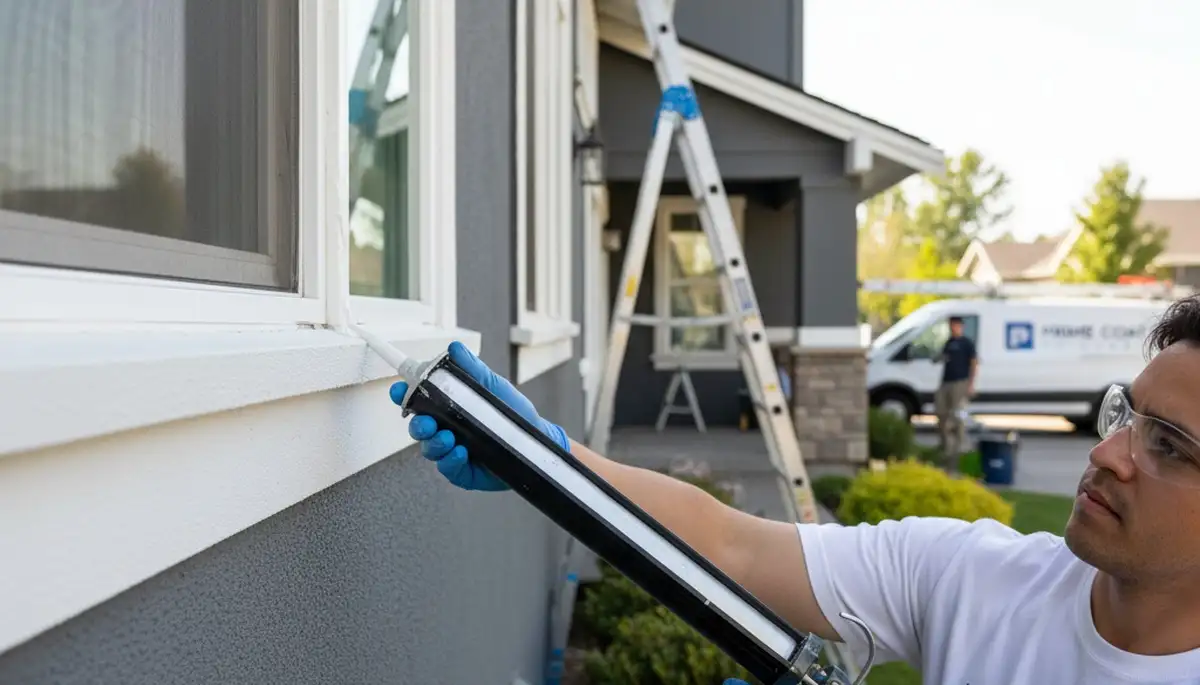 Professional caulking and sealing by house painters in Redmond, WA for moisture protection