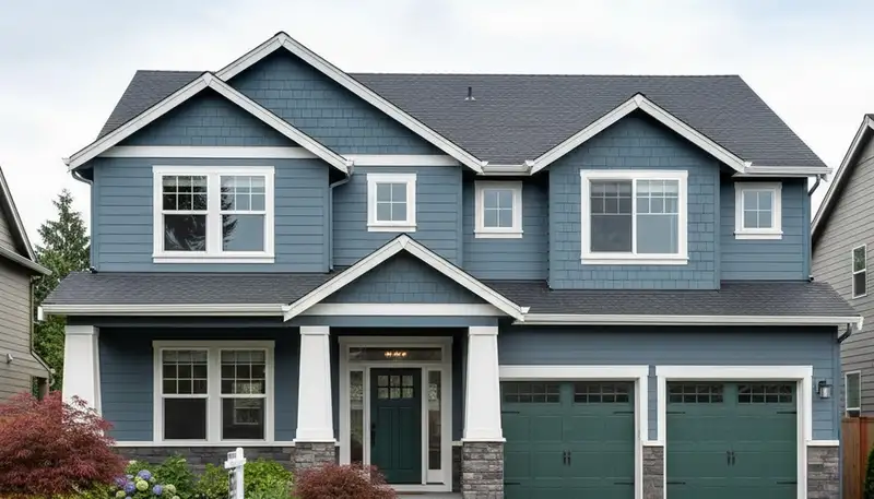 Fresh exterior house painting in Redmond, WA showing smooth, weather-resistant finishes by local painters