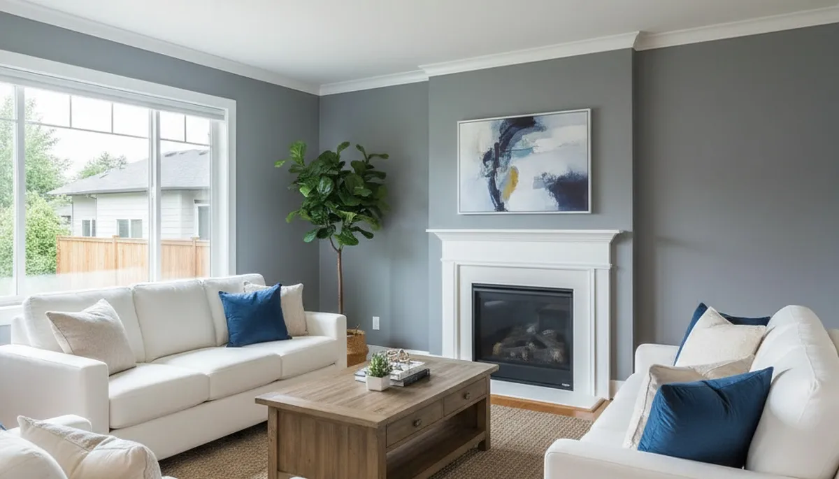Finished interior painting in Redmond, WA showcasing smooth walls, fresh colors, and professional house painter results