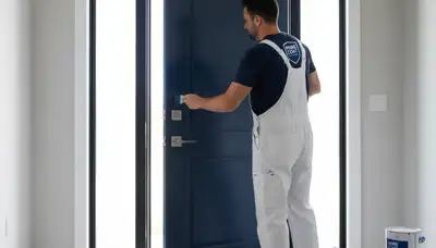 Professional door painting service in Redmond, WA by expert house painters for durable finishes