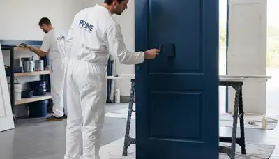 Professional door painting and refinishing in Redmond, WA by expert house painters