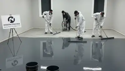 Professional epoxy floor coating in Redmond WA garage by local house painting experts