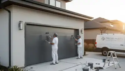 Professional garage door painting in Redmond WA by expert house painters for lasting curb appeal