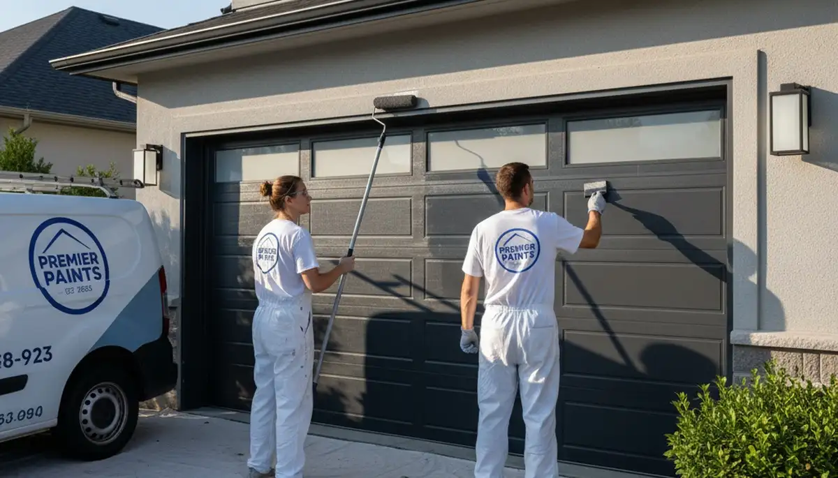 Professional garage door painting in Redmond WA by expert house painters for lasting curb appeal