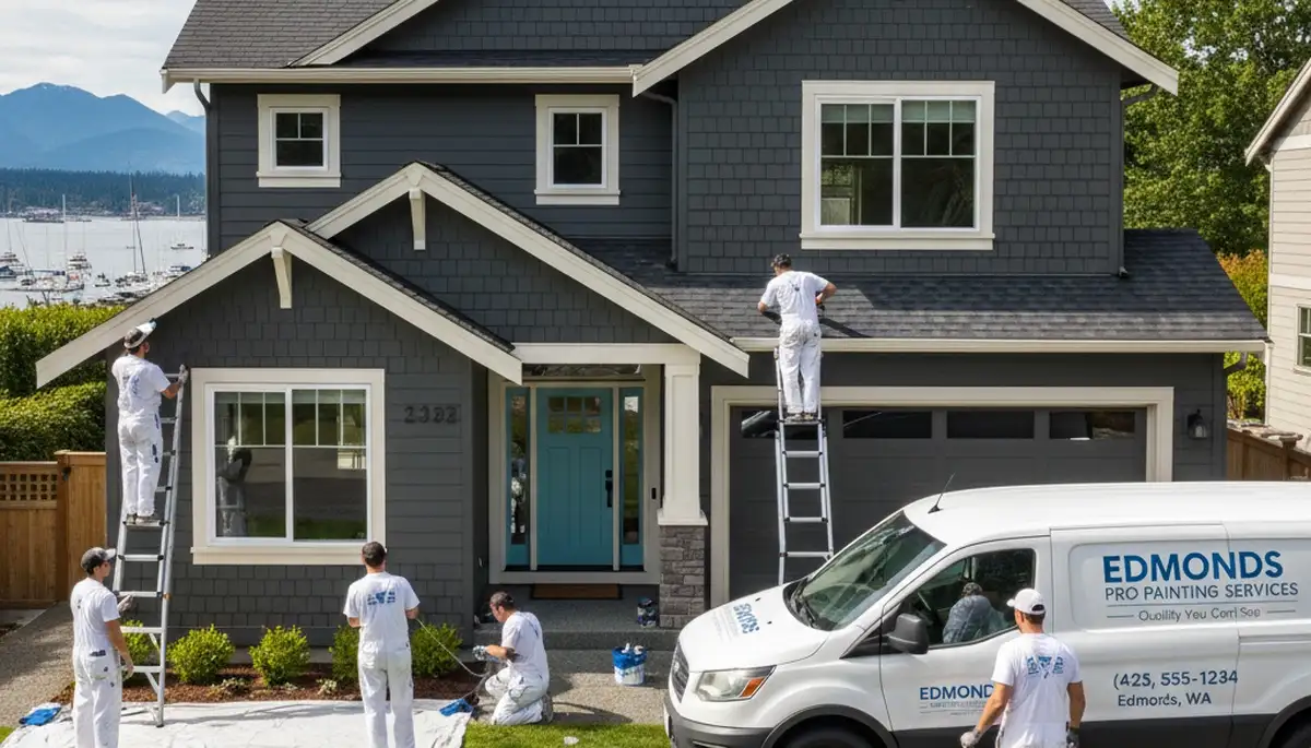 Professional house painters in Redmond, WA providing exterior painting services for homes