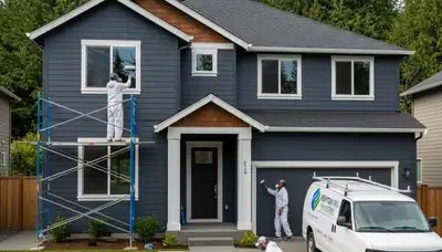 House painting service in Redmond, WA by professional painters for residential exteriors and interiors
