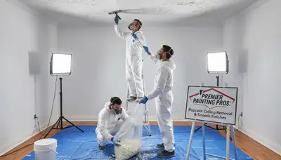 Professional popcorn ceiling removal and refinishing by expert painters in Redmond, WA home interior