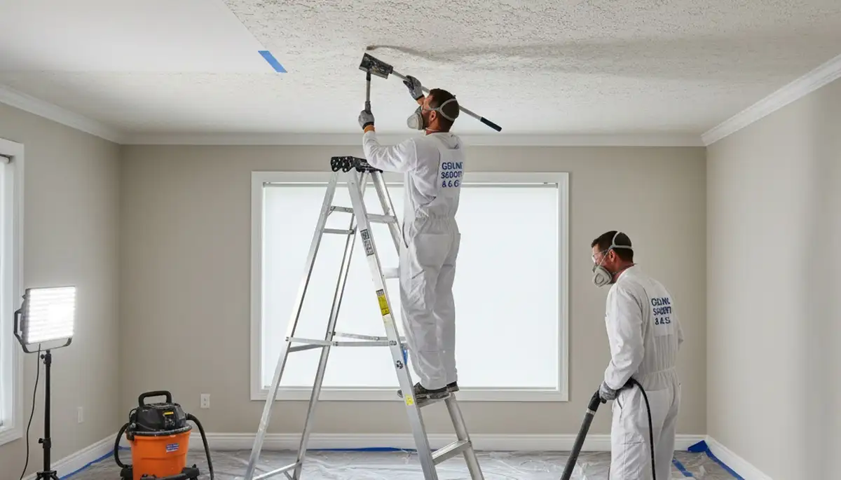 Professional popcorn ceiling removal and refinishing by expert painters in Redmond, WA home interior