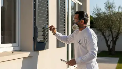 Professional shutter painting on Redmond WA home exterior by local house painters
